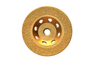 Vacuum Brazed Diamond Cup Wheel For Concrete Stable Performance With Thread Arbor