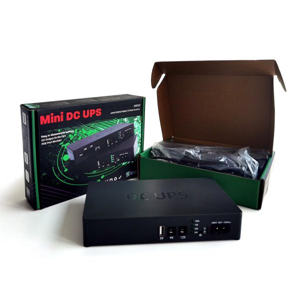 Quality Output Power 26W/52W 12v Mini UPS For Router With High Storage Capacity 8000-20000mAh for sale