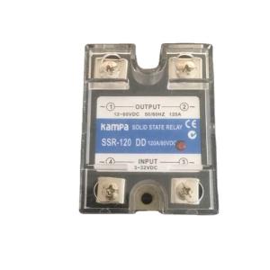 Buy cheap Miniature SSR 100Amp Single Phase SSR Industrial Relay DC Input 3-32VDC control Output 12-60VDC Black SSR Relay(SSR-120DD) product