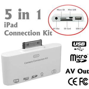 China 5in1 Camera Connection Kit With Mini USB Data Cable For IPad on sale