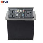 BNT table connection hub round corner spring pop up desk power data outlet