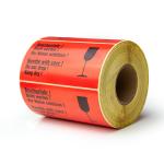 Custom Printed Waterproof Fragile Warning Label Handle With Care Warning Sticker