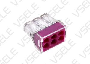 Buy cheap Six Port Push Fit Terminal Block Connector For Junction Box 3 Pin Conductor product