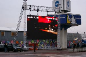 China High Intensity Led Video Wall Rental for Advertising P10 / P12 Aluminum structure frame on sale