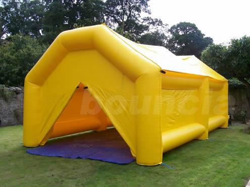 Quality 0.9mm PVC  Yellow Color PVC Tarpaulin Inflatable Camping Tent for sale