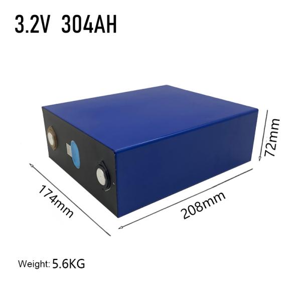 3.2V 304AH Lifepo4 Prismatic Solar Storage Lithium Battery Cells 174*72*208mm