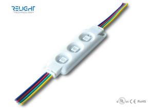 China SMD5050 RGB 3leds waterprrof injection led module DC12V for display light box on sale