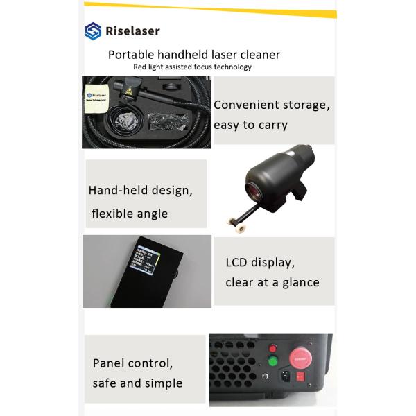 50W 100W 200W Portable Laser Cleaning Machine Rust Remover Device