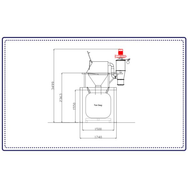Automatic Powder Ton Bag Packaging Machine With Vertical Multi-functional Ton Bag Weighing And Packaging Machine