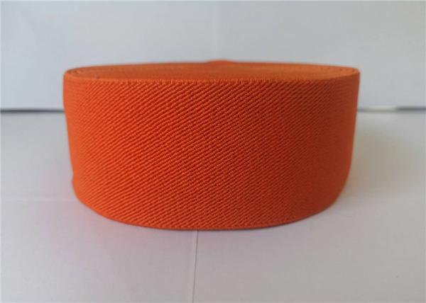 Quality 5 Cm Non Slip Knitted Polyester Elastic Webbing Orange Multi Color Available for sale