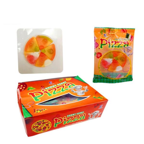 Quality Pizza Shape Soft Sweet Gummy Candy Fruit Juice Flavored For Supermarket for sale
