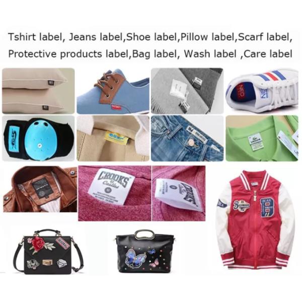 Screen Printing Satin Silicone Garment Labels 5*3cm For Sportswear