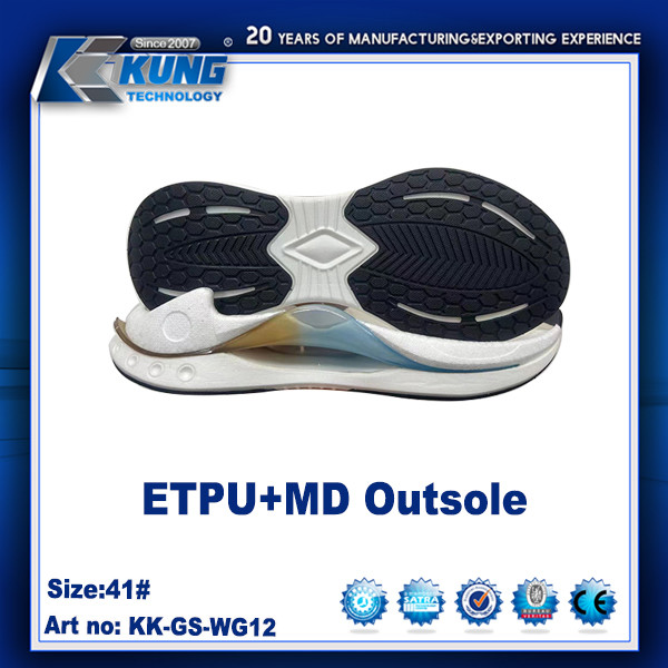 Nontoxic TPU Rubberized EVA Sole Waterproof Rubber Traction Sneaker Outsole