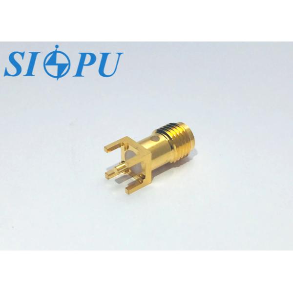 SMA Female RF Coaxial Connector – Plug-In Type for PCB Soldering