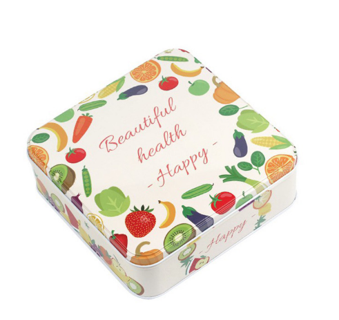 Creative Metal Square Tin Box Weight Loss Candy Jewelry Packaging