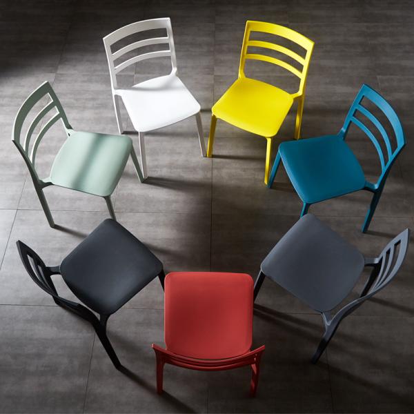 Quality Adjustable Full PP Stacking Plastic Restaurant Dining Chairs Popular Modern Outdoor Stackable Chairs G.W. 19.4kg 5pcs/ctn for sale