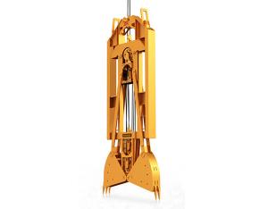 KH400 Mechanical Diaphragm Wall Grab Weight 9 - 11.5t With Crawler Crane