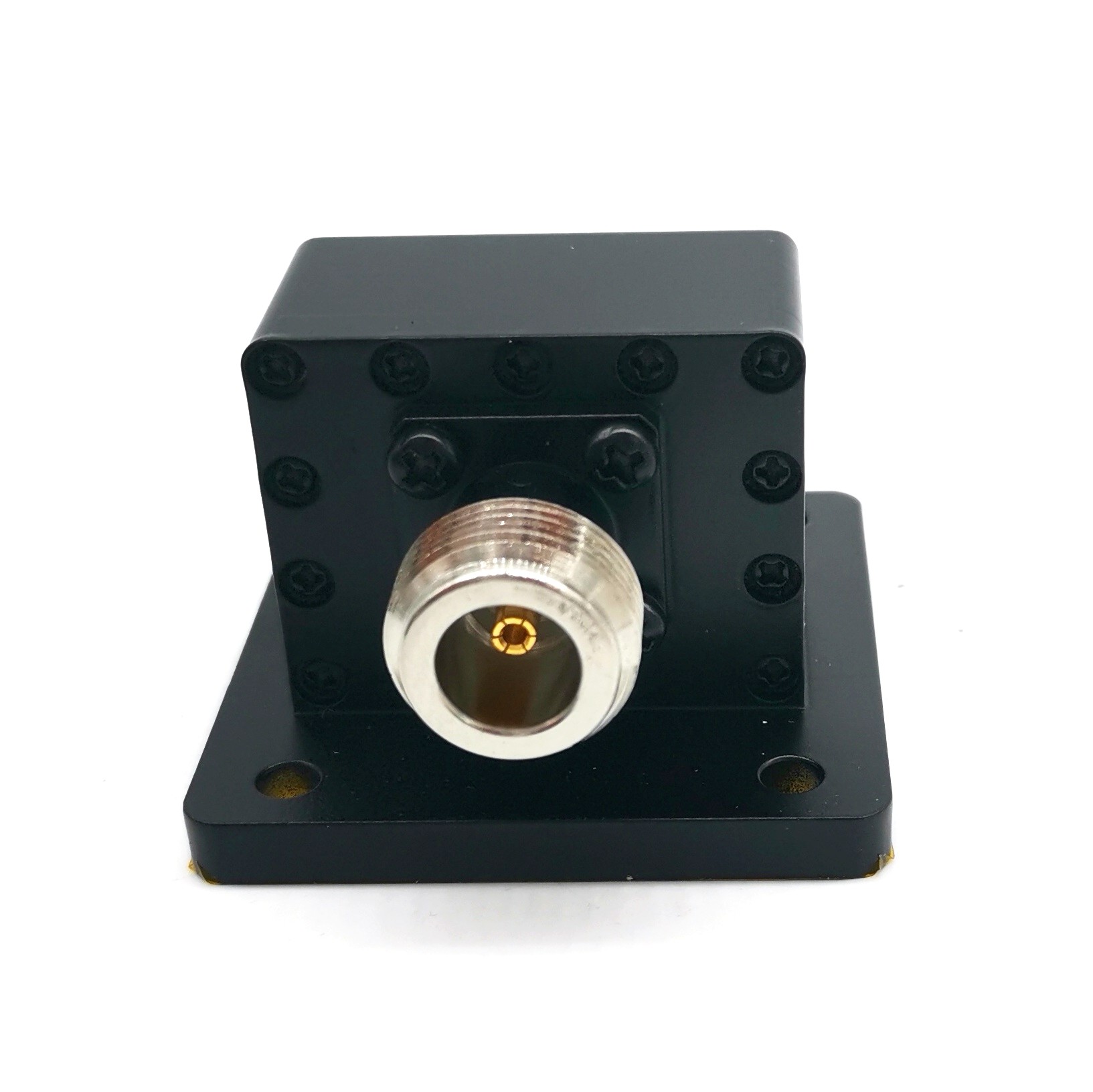 Wr75 To Coaxial Right Angle Waveguide To Coax Adapter 10.0 - 15.0 Ghz