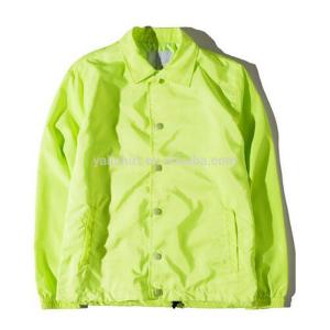 Custom high quality blank 100% polyester mens coaches jacket
