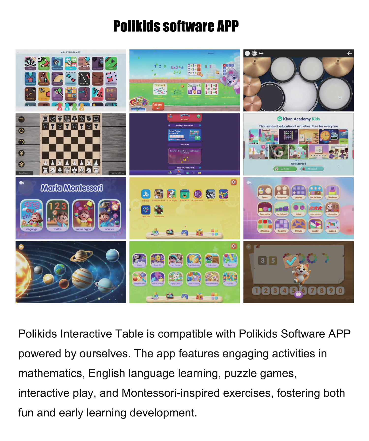 Kids Android Interactive Multi Touch Table 32 Inch for with Octa Core CPU