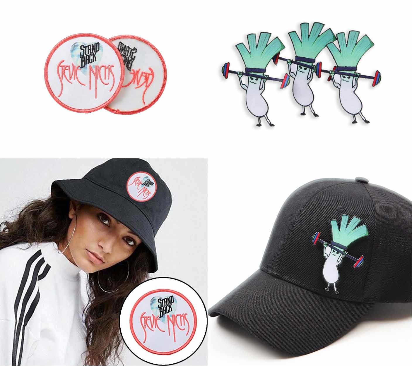 Souvenir Sports Badge Embroidery , 3.5'' Height Iron On Patches For Beanies