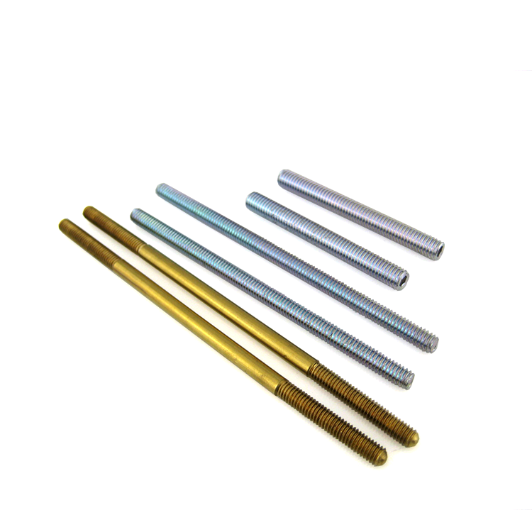 Color Zinc Carbon Steel Double End Threaded Rods With Thread Inserts Type