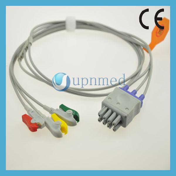 Quality BR-903P Nihon Kohden 3 lead ecg cable,clip for sale