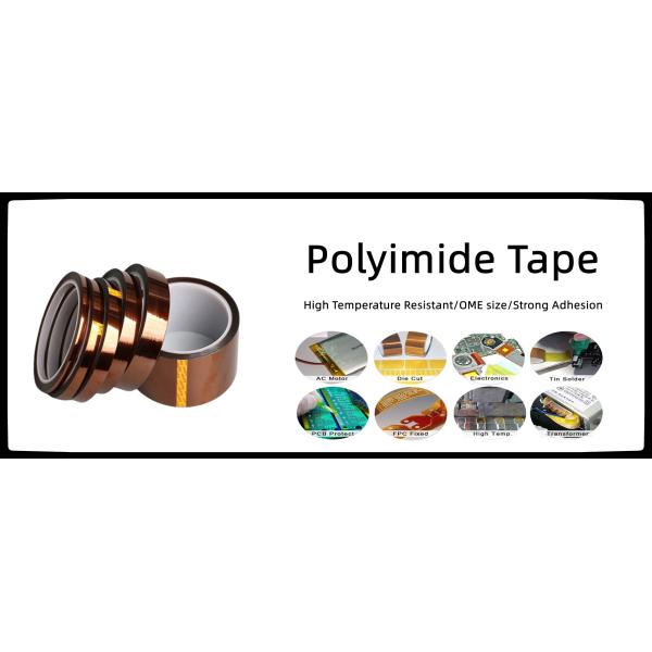 0.03mm Polyimide Silicone Adhesive Tape Excellent Solvent Resistant