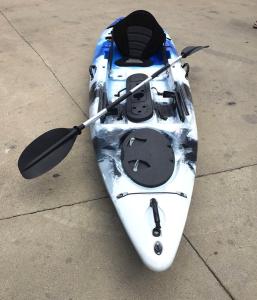 3.7M 12 Feet Long Open Fishing Kayaks  Polyethylene Open Hull With Soft Paddle Seat
