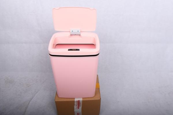 Quality 12L Pink Trash Can PP ABS Material , Motion Sensor Waste Bin Eco - Friendly for sale