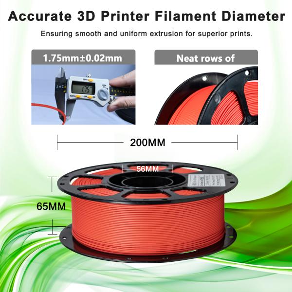 iBOSS 3D Printer PLA+ Filament Matte Red 3d Printing Filament 1.75mm 3d Printing Filament