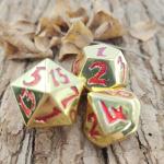 Luxury Polyhedral Dice Set Of D4, D6, D8, D10, D12, D20 And D% For RPG Card