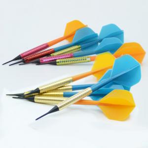 China Brass House Darts With 1/4 Soft Tips and 1/4 Shafts and Flight on sale