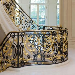 China Ringhiera Delle Scale Interior Stair Railings Anti Rust Wrought Iron Stair Balusters on sale