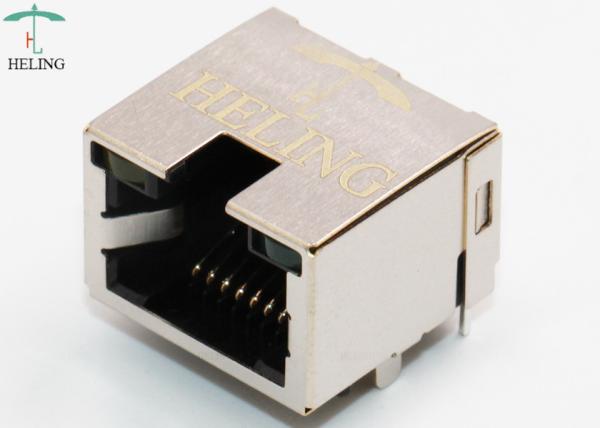 Shielded RJ45 Plug Connector Female Modular Jacks With LED For VOIP Gateway