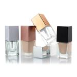 Custom Empty Foundation Bottle 30ml For Makeup Packaging With Black Cap And Pump