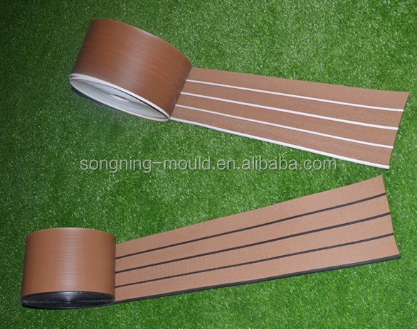 Fireproof Soft PVC Boat Deck Floor/Plastic Soft Decking with 50mm Width