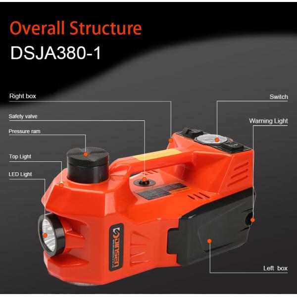 12V DC 3T Electric Hydraulic Floor Jack And Tire Inflator Pump And Flashlight