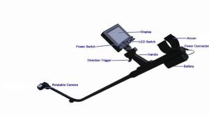 Portable Under Vehicle Surveillance System 5.6 LCD Screen With Lights Visible 155cm Length