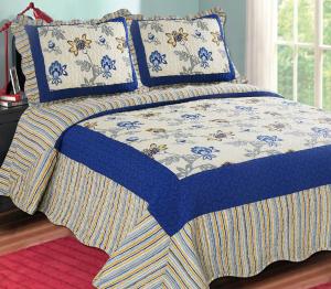 Printed Embroidery bedroom beautiful comforter sets with frame