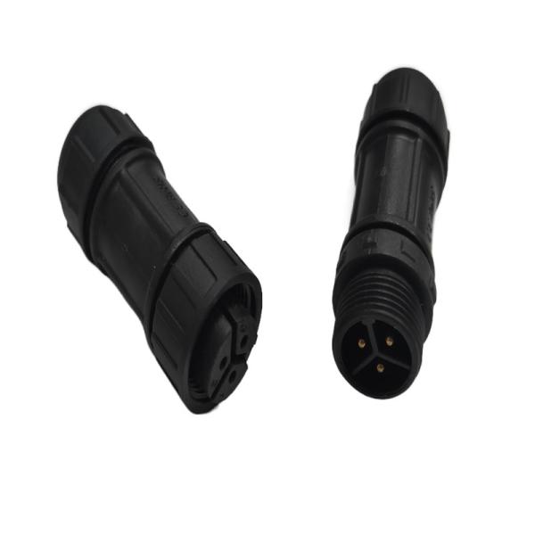 Quality M12 Threaded Butt Type Waterproof Circular Connector 8A IP67 Connector 3 Pin for sale