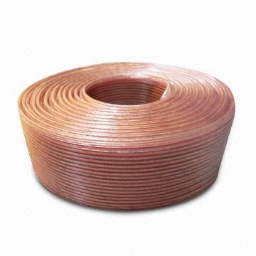 OFC Transparent Electric Wire Cable copper speaker wire Red stripe