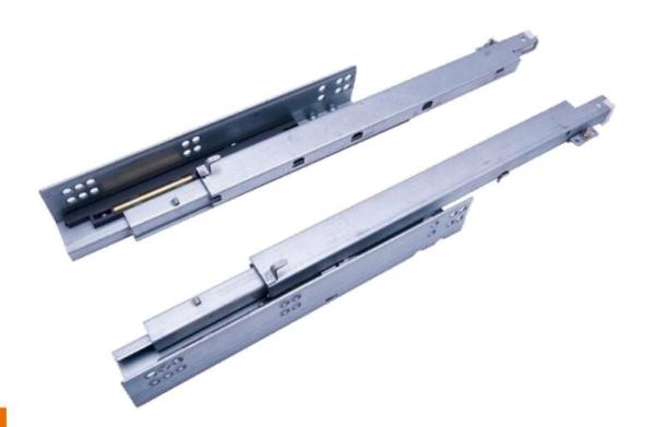 3 Fold Replacement Drawer Runners /Concealed Full Extension Drawer Slides Soft