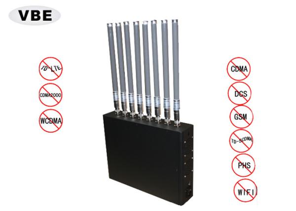 Quality 8 Channels Cell Phone Reception Blocker , Mobile Phone Scrambler 6.5kg Net Weight for sale