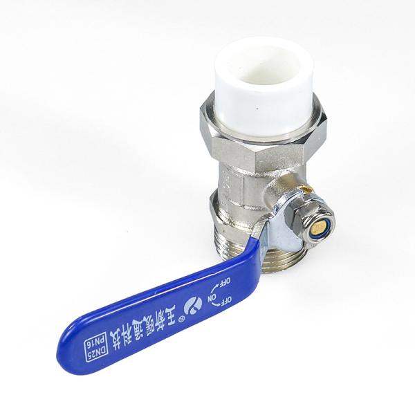 Quality DN 10 High Pressure PPR Double Union Ball Valve 10 Year Warranty for sale