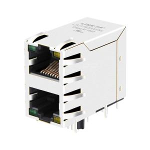 Buy cheap LPJ17633AENL 10/100 Base-T Tab Up Green/Yellow LED 2X1 Port Multi-port RJ45 Connector product