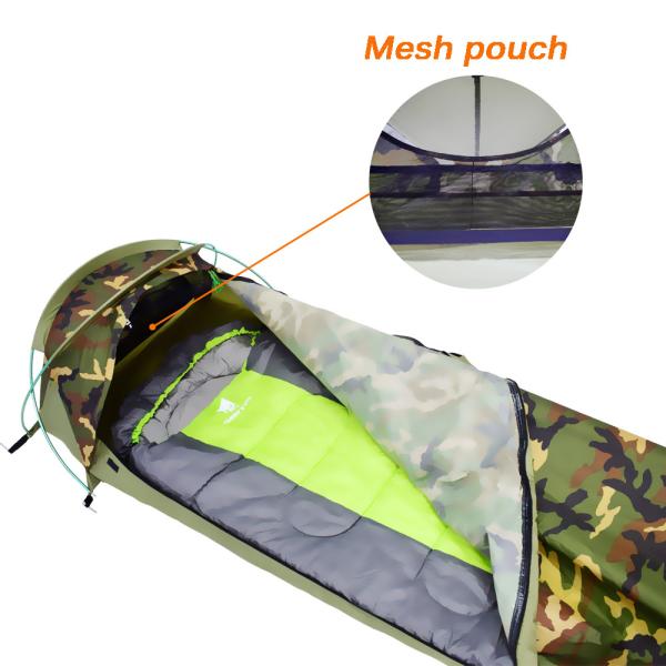 Waterproof Coating New One Person Waterproof Camouflage Hunting Camping Bivy Tent
