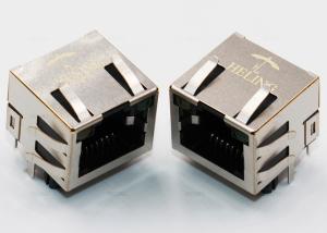 Buy cheap 8 Pin Modular Network RJ45 Female End Single Port With EMI Tab And LED product