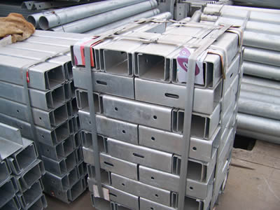 Q235 Guardrail Parts Highway Barrier Galvanized Offset Blocks For Guardrail System