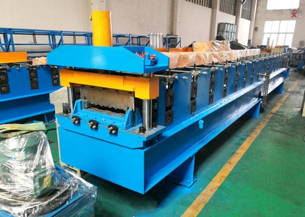 Composite Steel Deck Roll Forming Machine , Galvanized Mild Metal Deck Roll